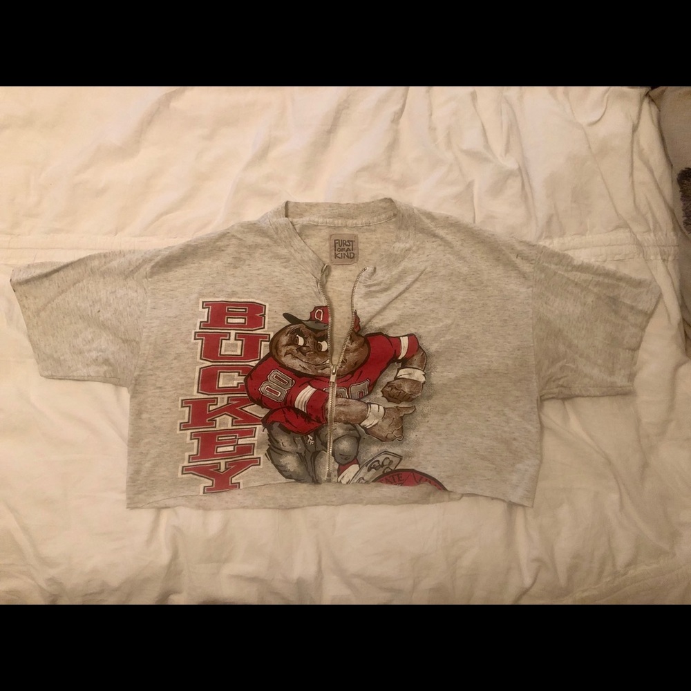 LF vintage Ohio State cropped tee